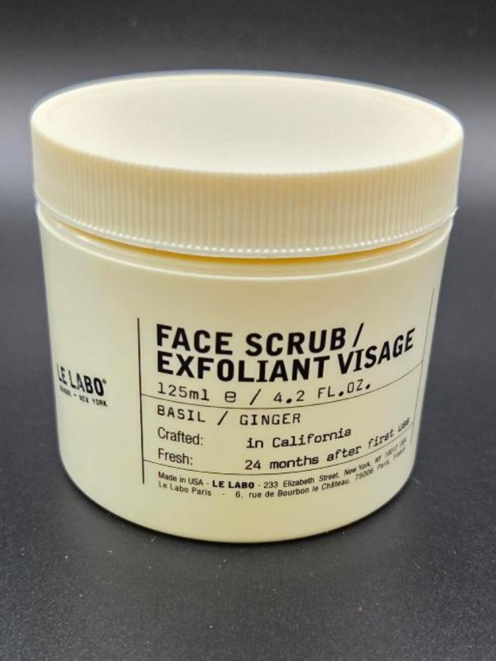 NEW Full Size LE LABO Basil Ginger Face Scrub Exfoliant Visage 4.2 oz Retail pri